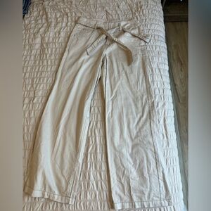 Oat New York Cream Wide-Leg Trousers